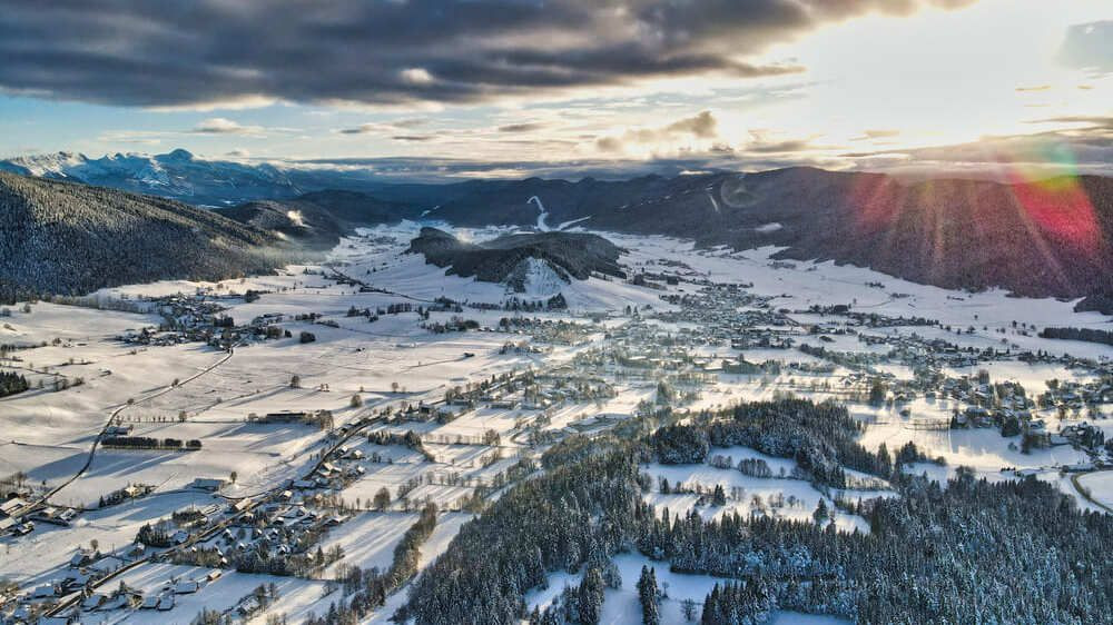 Veduta aerea di Autrans - Vercors - Francia