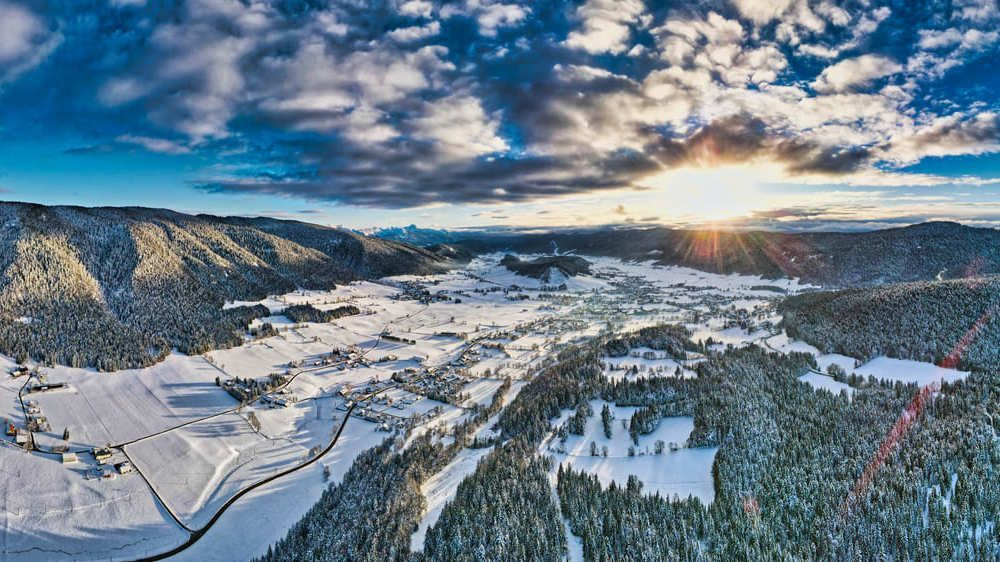 Vista aerea di Autrans - Vercors - Francia