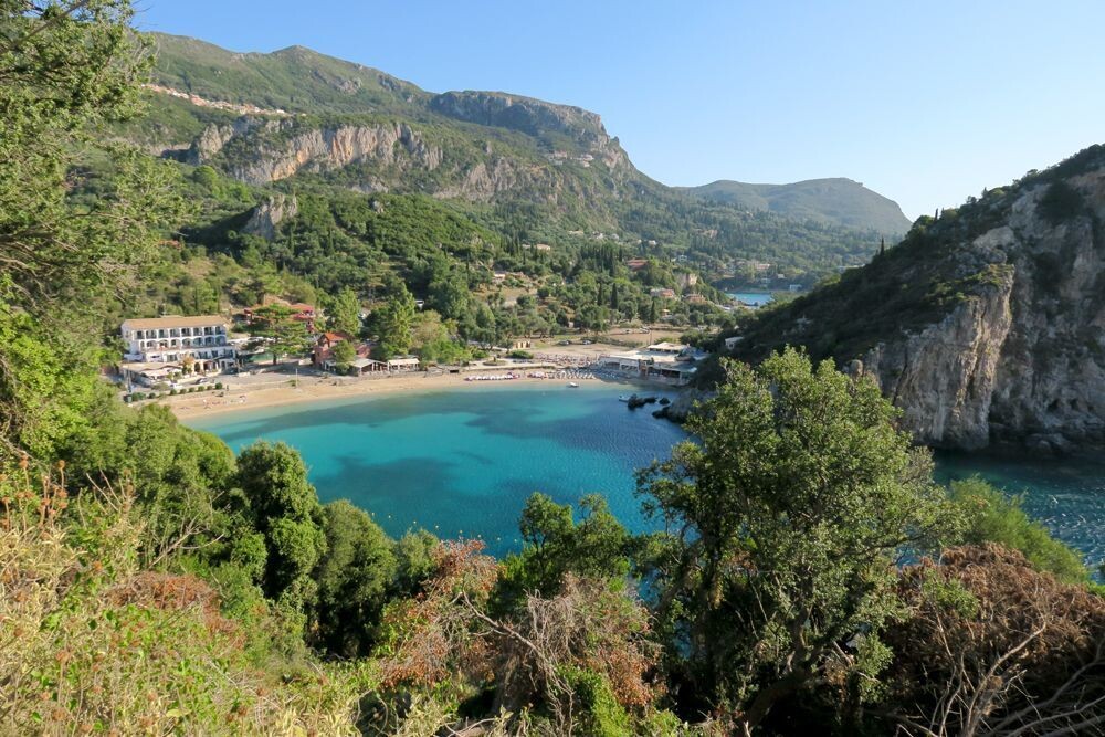 Baia di Agios Spyridon a Palaiokastritsa, Corfù