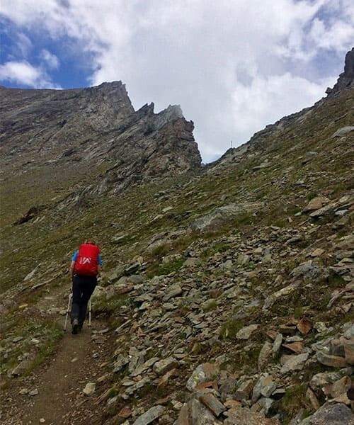 Ascension vers le col Fenêtre - Tour des Géants - Val d'Aoste - Italie