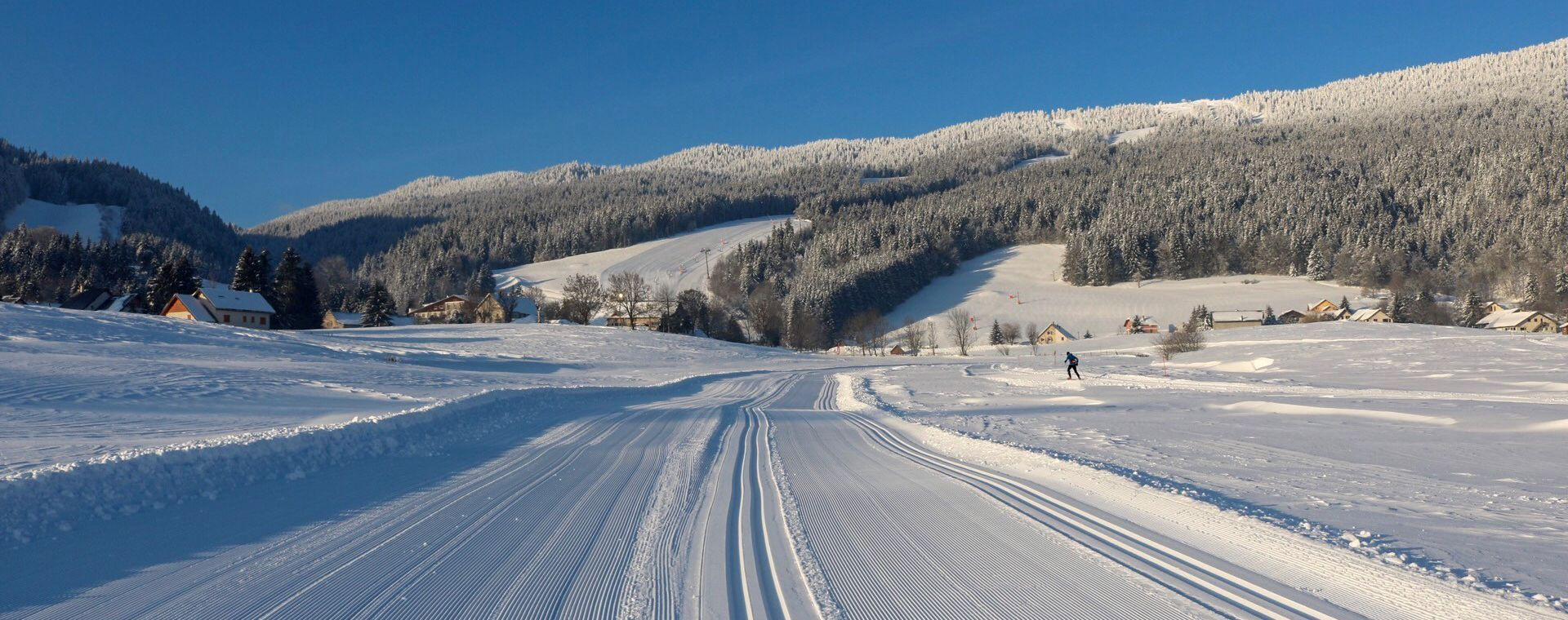 Pista da sci di fondo a Méaudre - Vercors - Francia