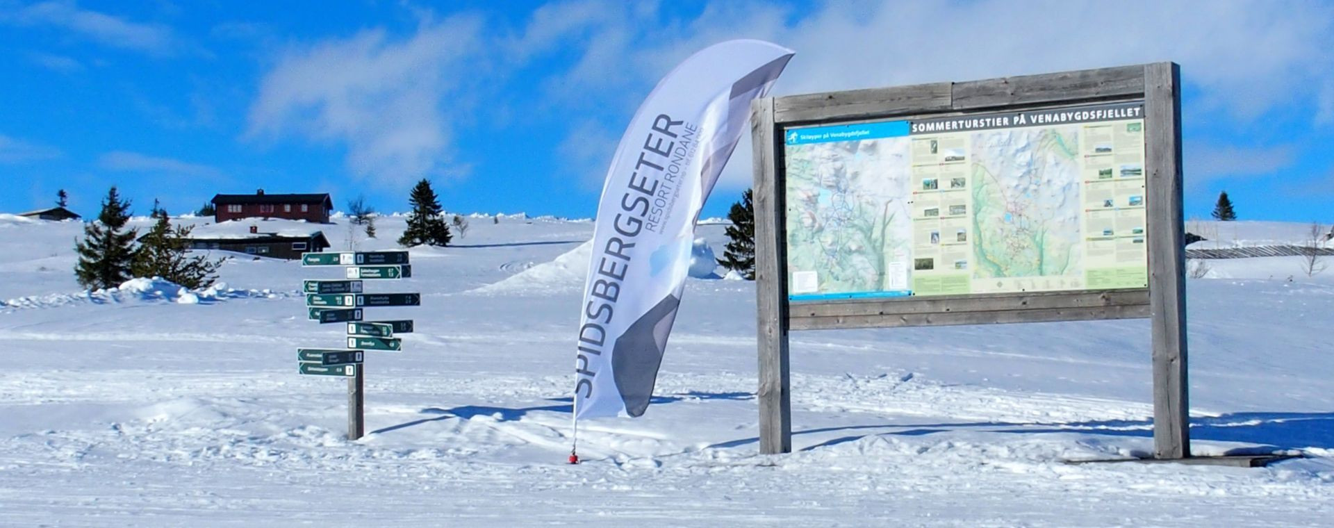 Partenza delle piste di sci di fondo a Spidsbergseter - Norvegia