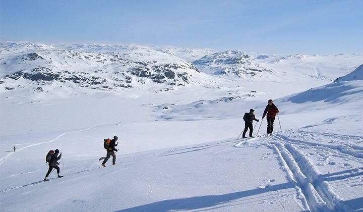 Sci nordico sul fjell - altopiani della Norvegia