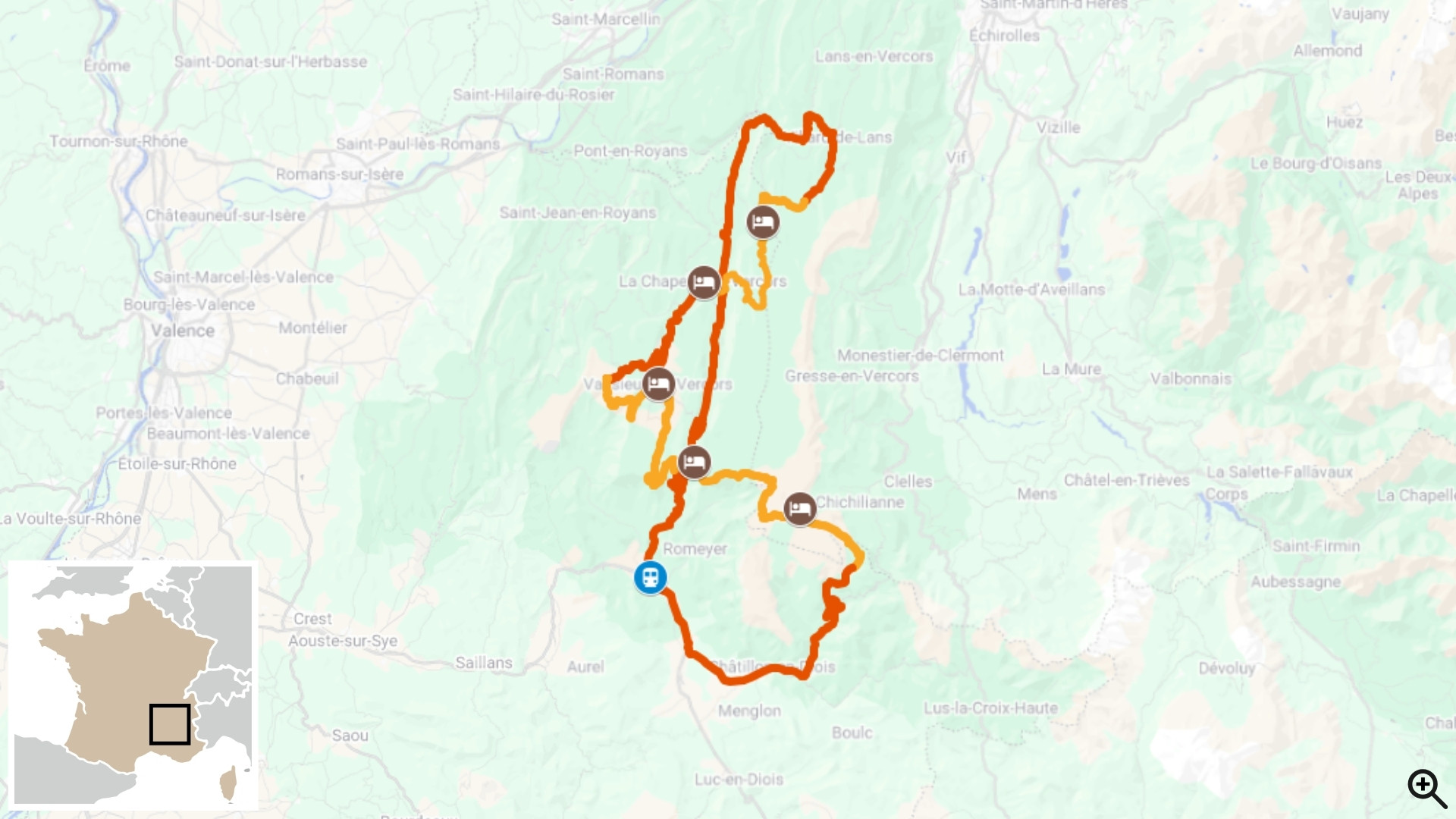 Mappa del percorso