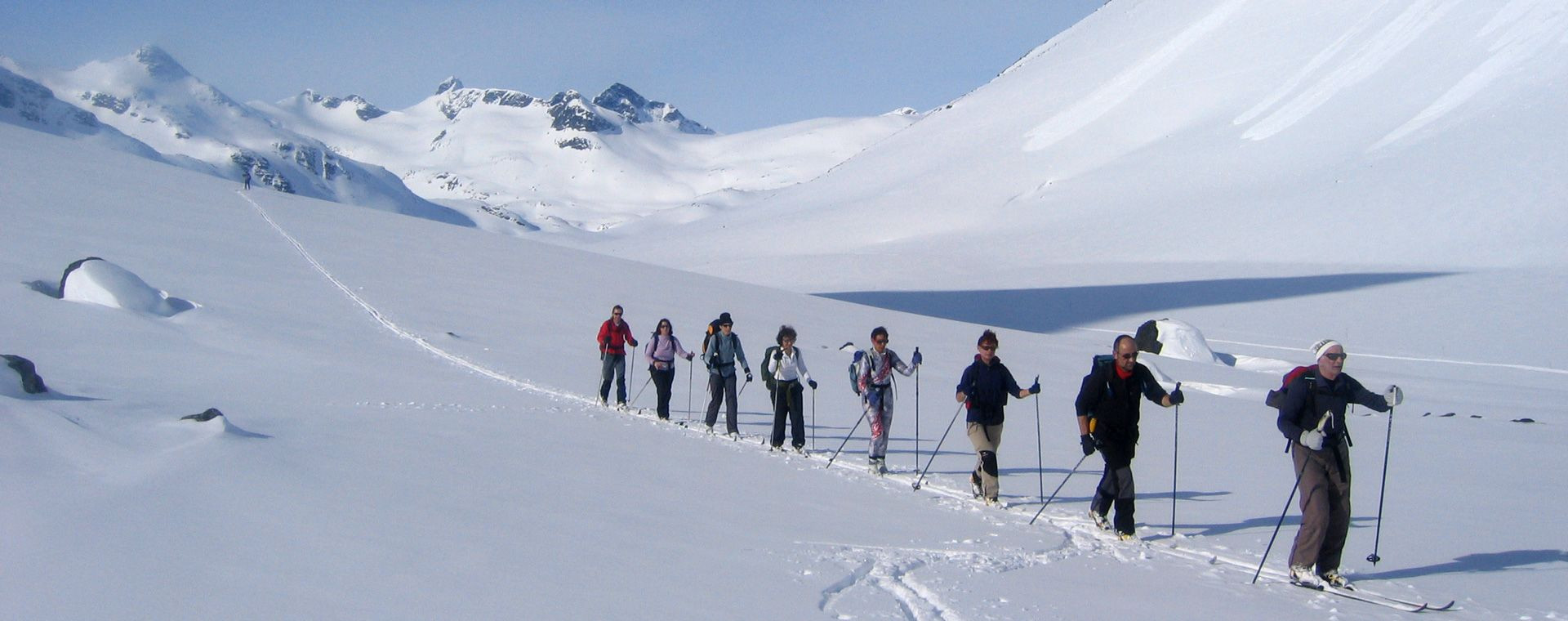 Gruppo di fondisti nello Jotunheimen - Norvegia