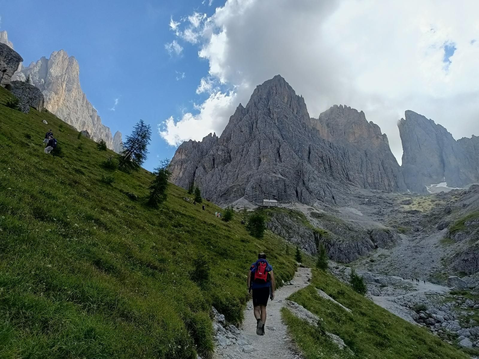 Randonneur à Plan da Tieja - Val Gardena - Dolomites - Italie