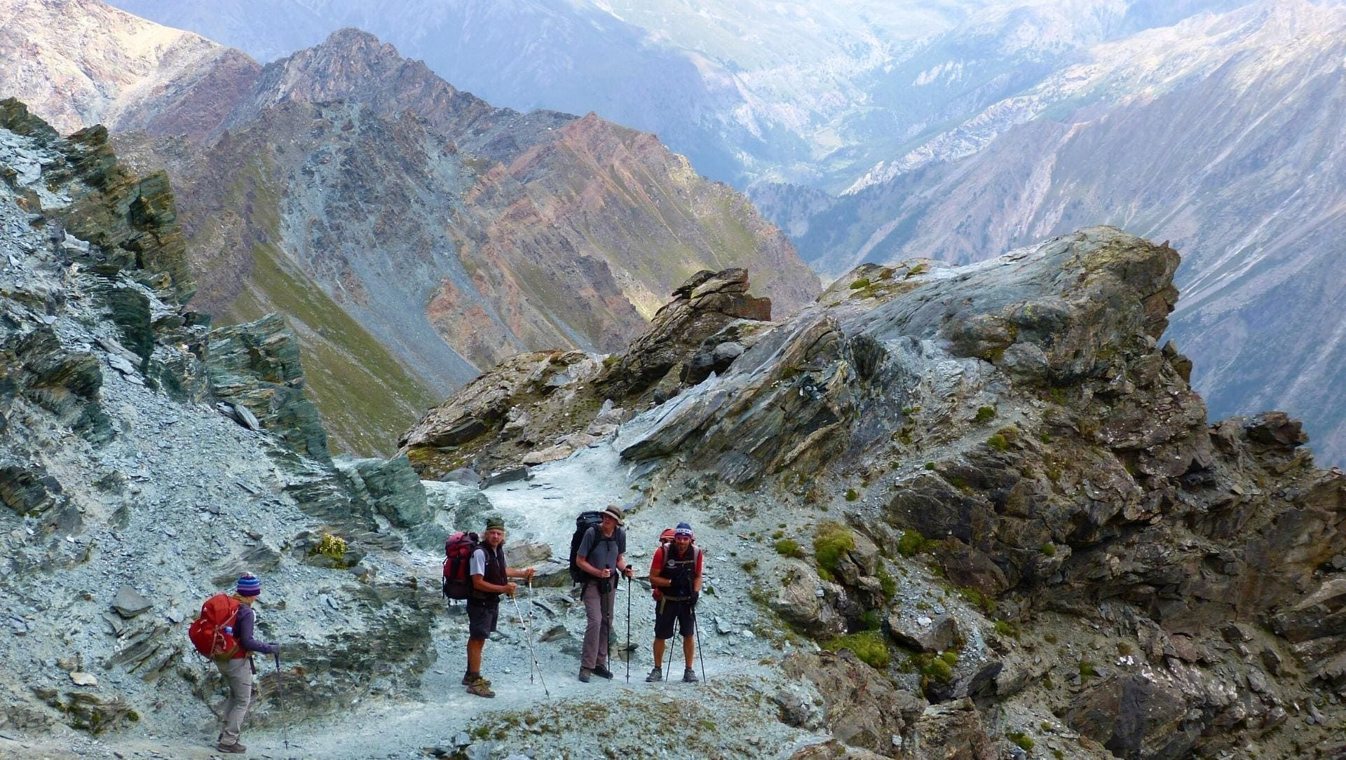 Randonneurs sur le Tour des Géants - Val d'Aoste - Italie