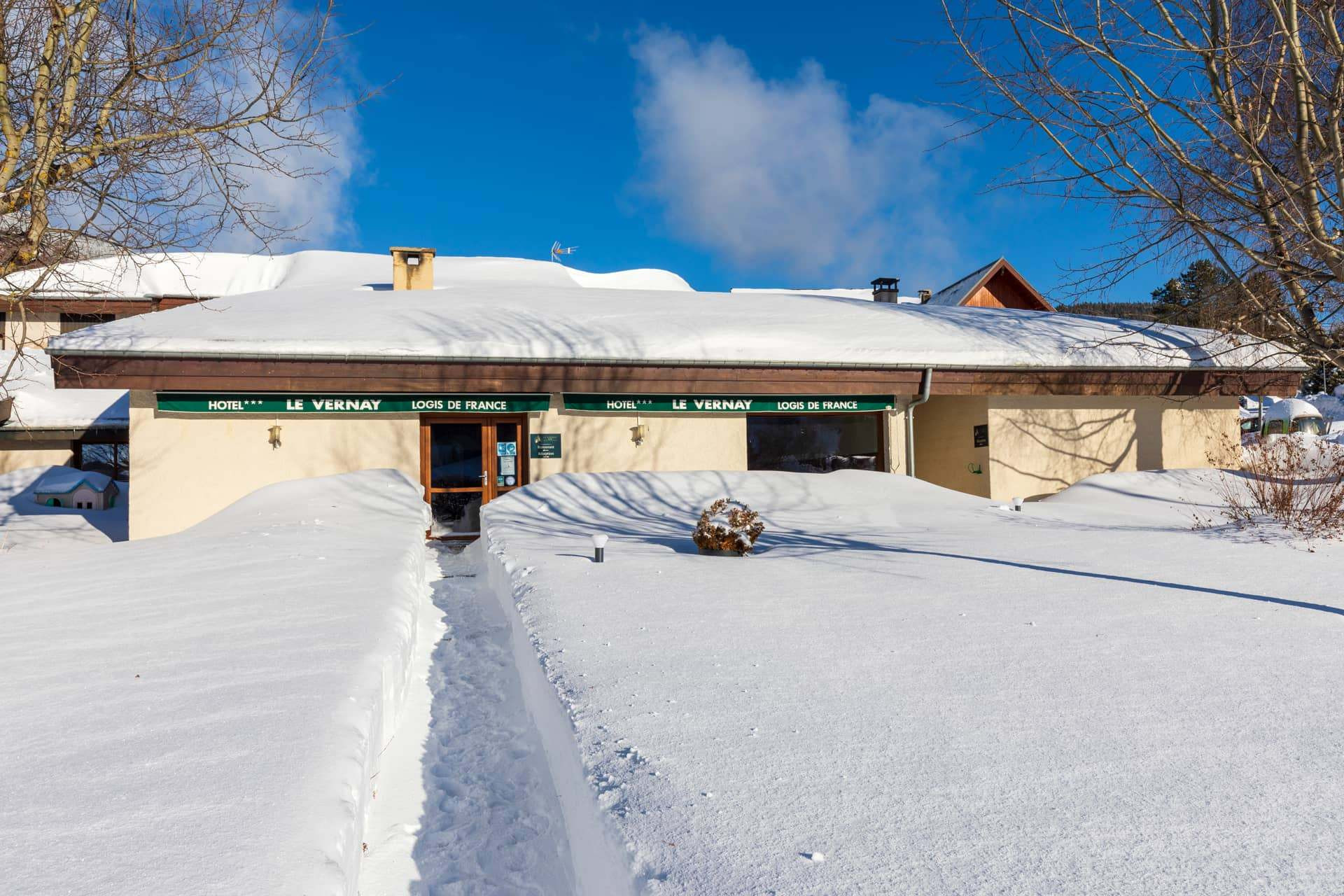 Hotel ristorante Le Vernay in inverno