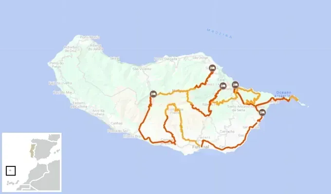 Itinerario escursionistico in libertà a Madeira