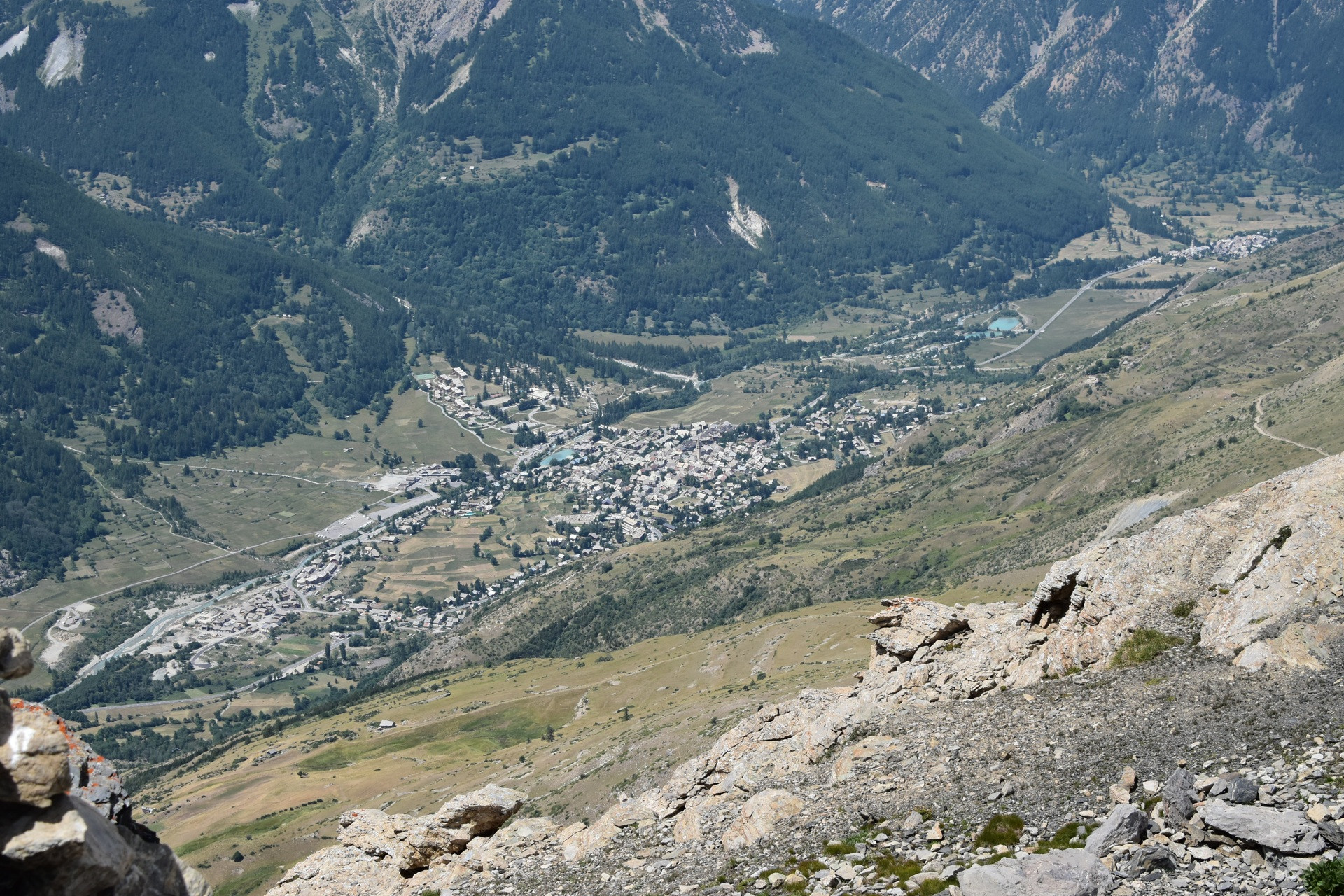 Le Monêtier-les-Bains e la valle della Guisane visti dal Grand Aréa