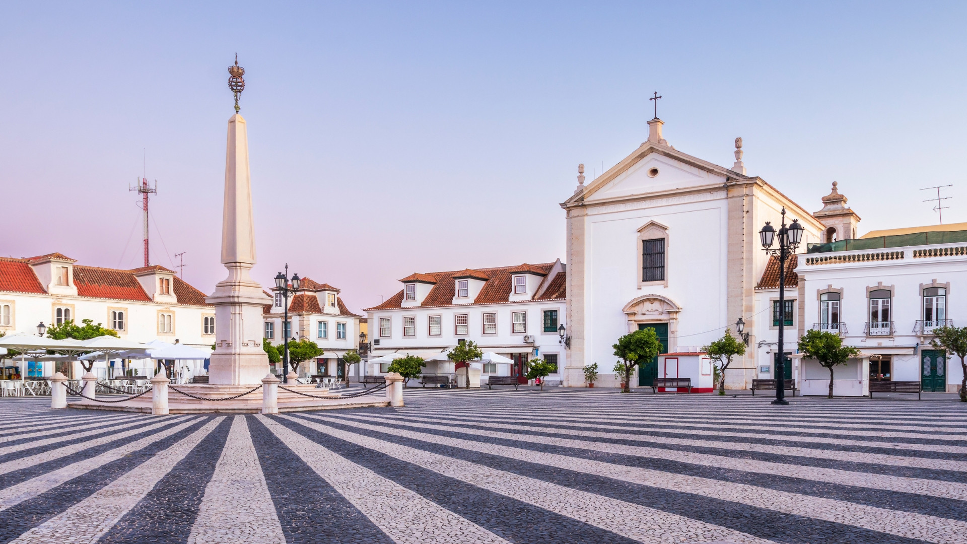 Piazza principale di Vila Real de Santo António - Algarve - Portogallo