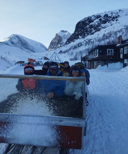 Taxi in motoslitta