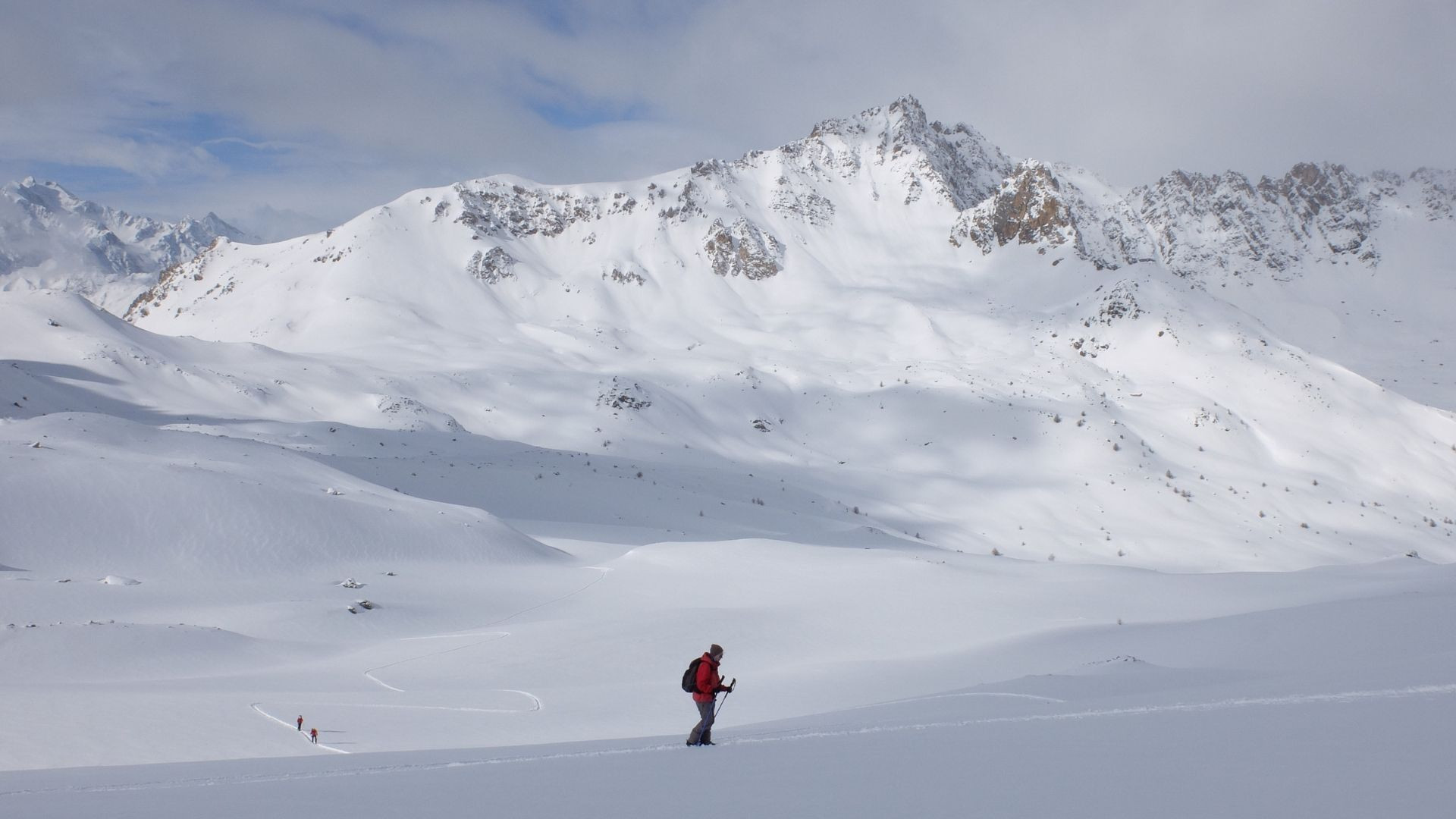 Sciatore nordico nella valle della Clarée - Francia