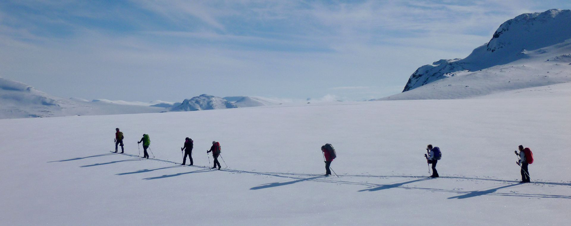 Sciatori nordici a Jotunheimen - Norvegia