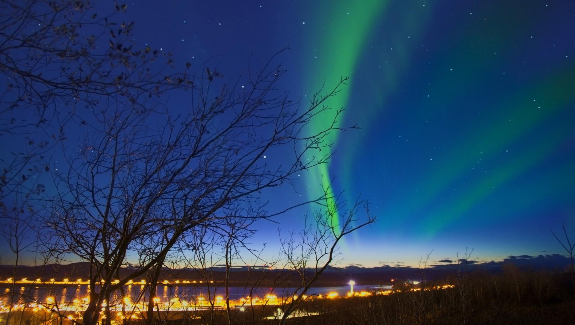Aurora boreale sopra Kiruna - Lapponia - Svezia
