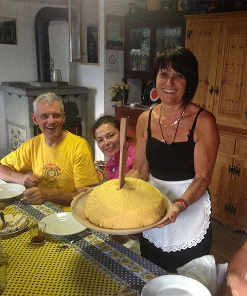 Polenta au refuge - Alpes - Italie