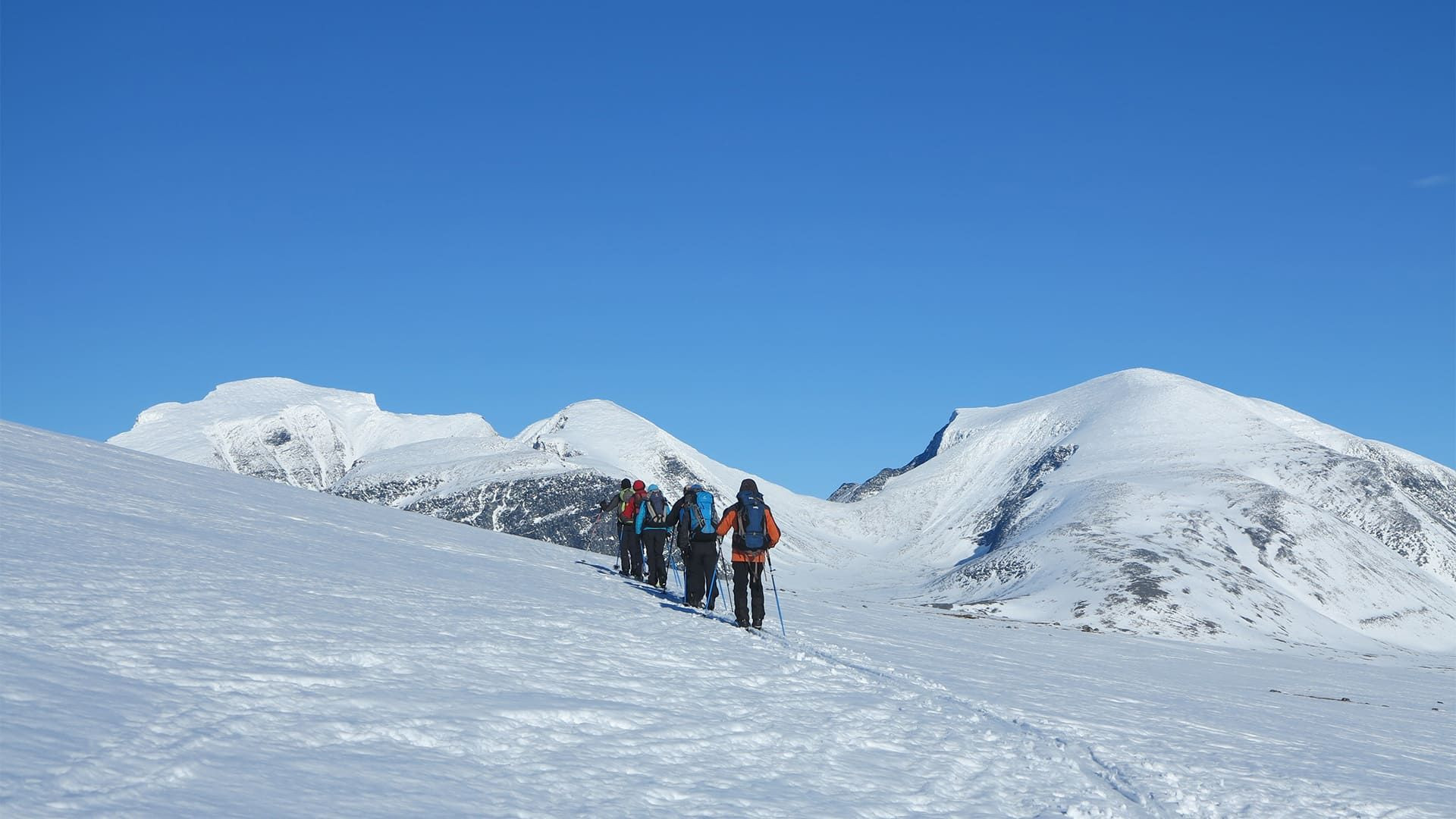 Sciatori nel massiccio del Rondane - Norvegia