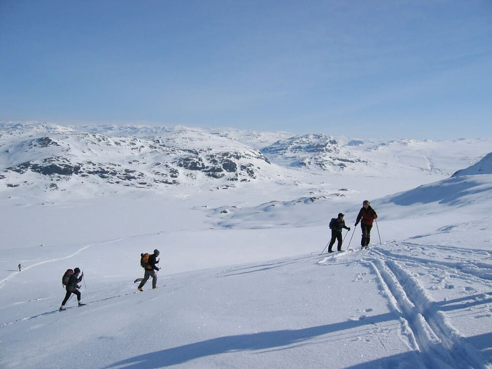 In sci verso la valle di Mjølkedalen - Norvegia