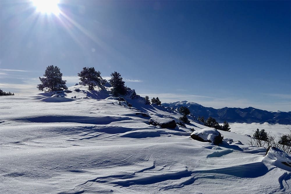 Altopiano innevato al sole - Cerdagna - Pirenei - Francia