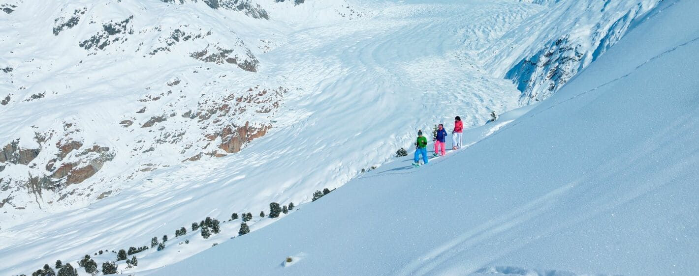 Escursione con le ciaspole di fronte al ghiacciaio dell’Aletsch - Vallese - Svizzera