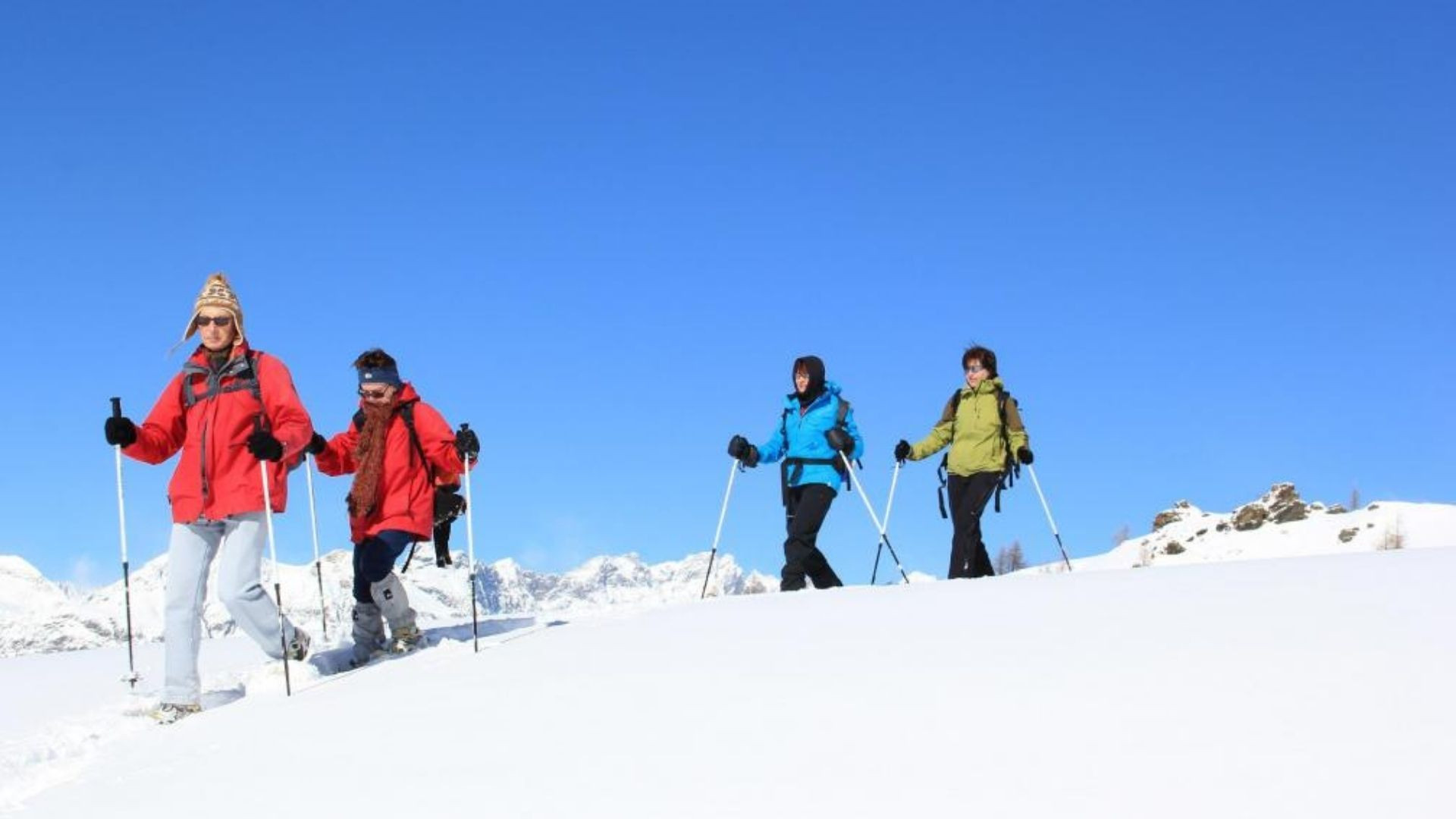 Randonnée en raquettes près du Cervin - Alpes italiennes - Italie