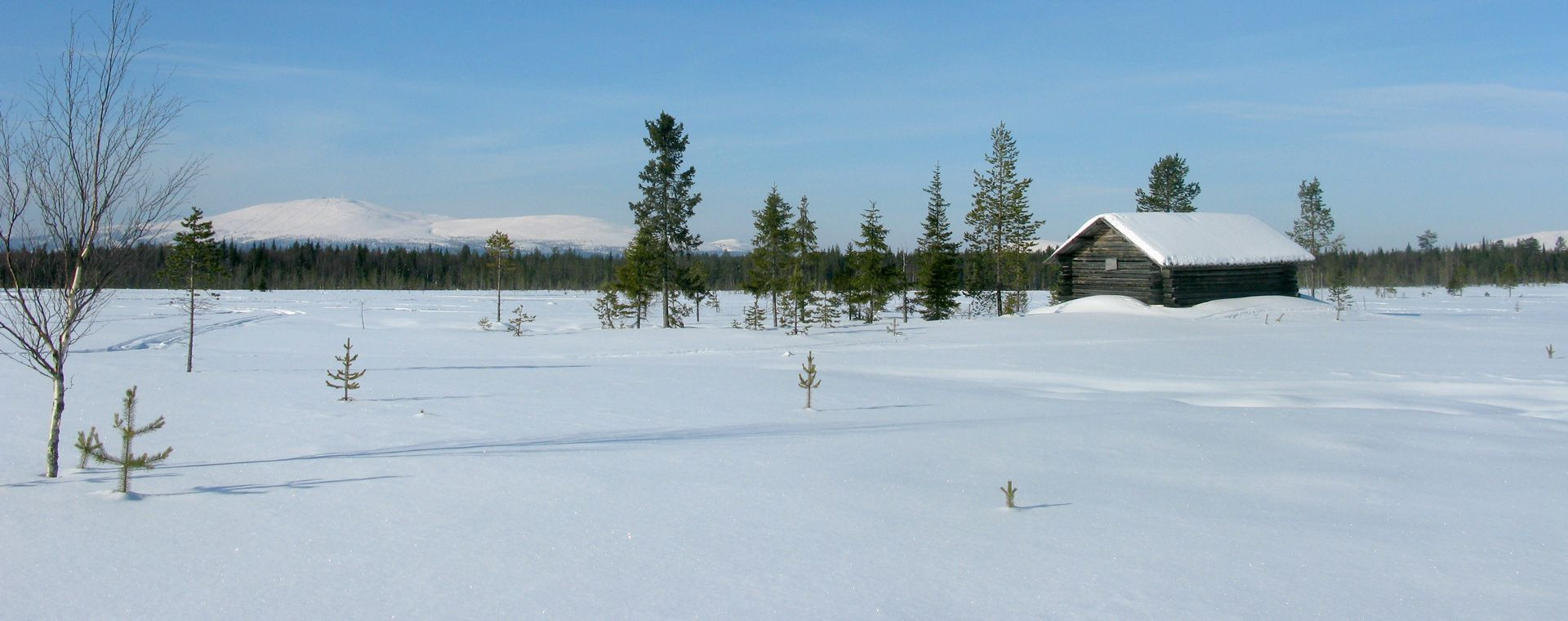 Paesaggio innevato ad Äkäslompolo - Lapponia - Finlandia