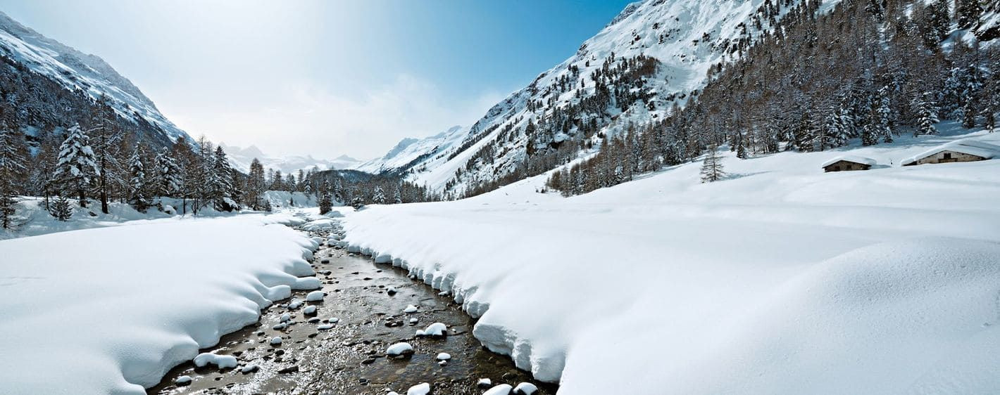 Paesaggio innevato in Val Roseg - Engadina - Svizzera