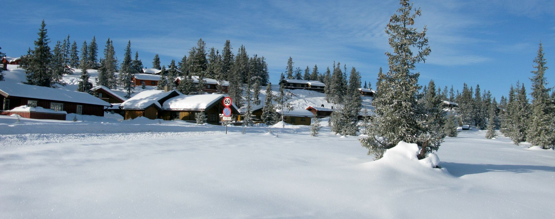 Paesaggio innevato di Sjusjøen - Norvegia