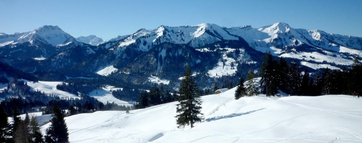 Panorama di montagne innevate - Bregenzerwald - Vorarlberg - Austria