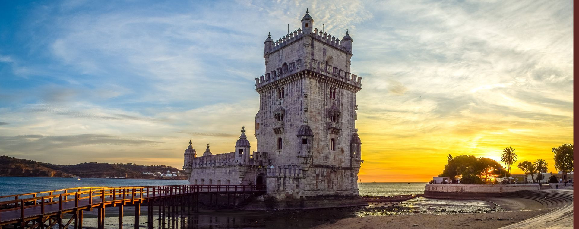 Torre di Belém al tramonto - Lisbona - Portogallo