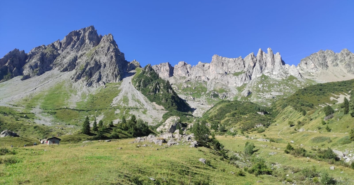 Paesaggio della zona di Les Contamines-Montjoie, immagine della valle