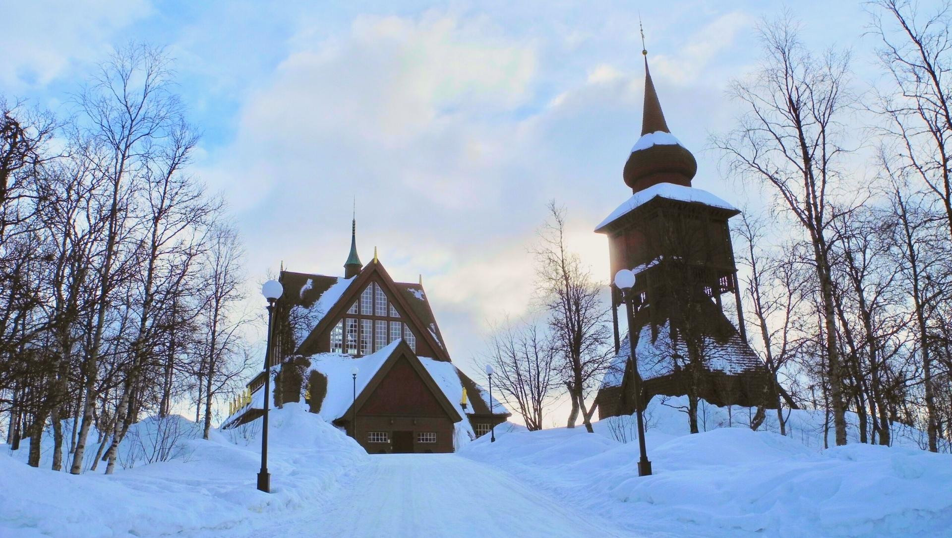 Chiesa tradizionale in legno - Lapponia svedese - Svezia