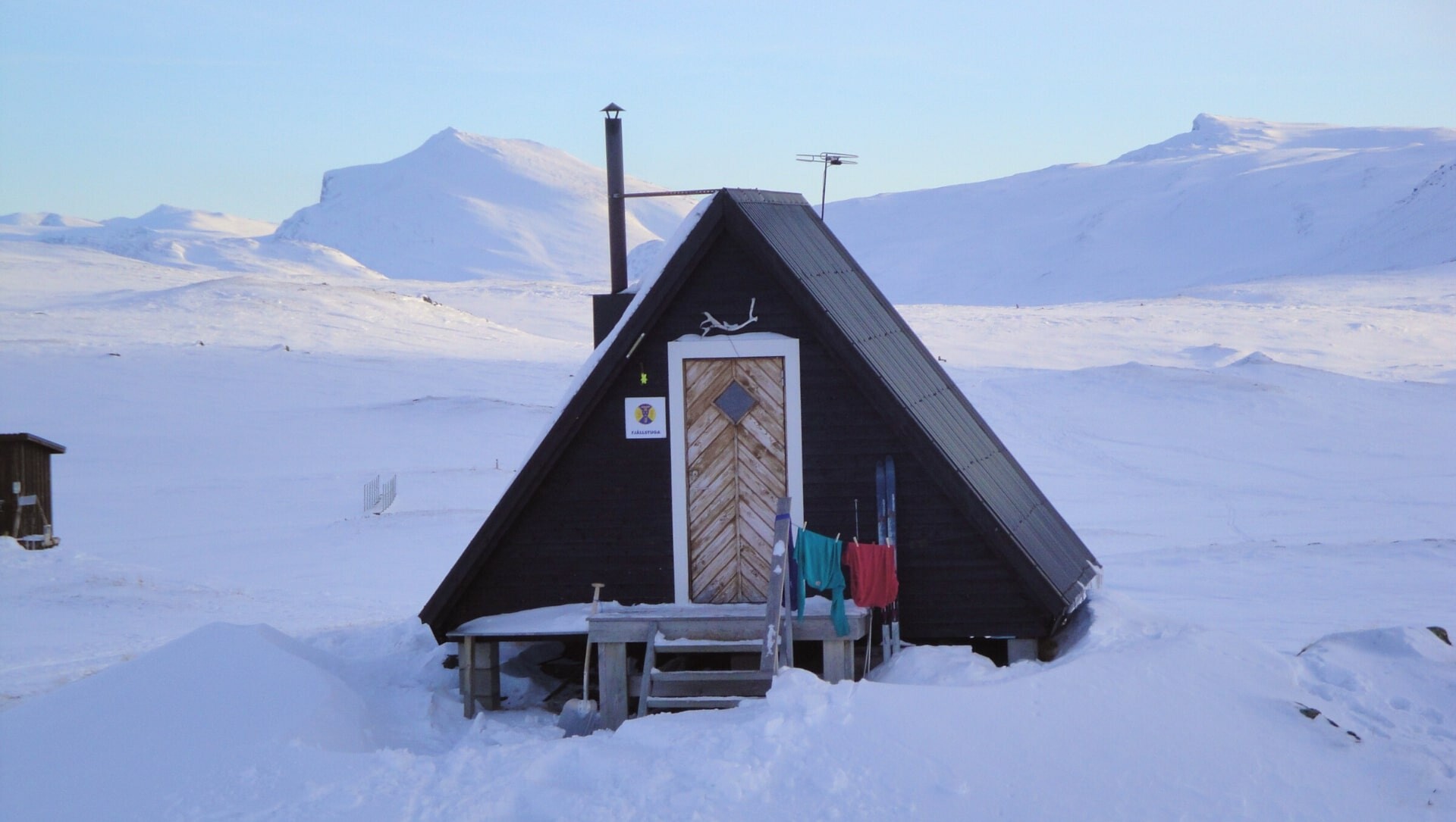 Tipico rifugio della Kungsleden in inverno - Lapponia svedese - Svezia