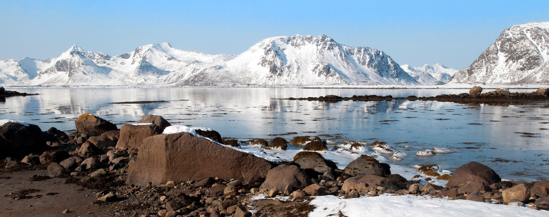 Paesaggio invernale alle isole Lofoten - Norvegia